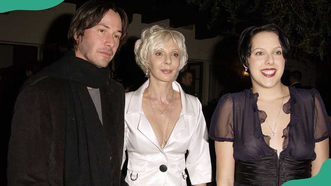 Keanu Reeves, his mother and sister, attend an event in Los Angeles