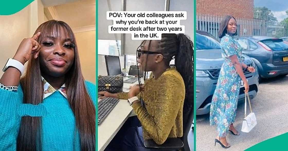 Lady returns to Nigeria after 2 years, resumes old job Lady returns to Nigeria after 2 years, resumes old job
