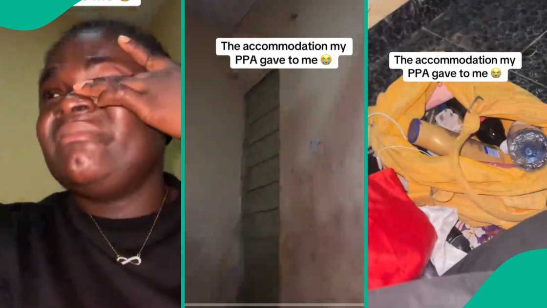 Lady in tears after seeing NYSC PPA accommodation. Lady in tears after seeing NYSC PPA accommodation.