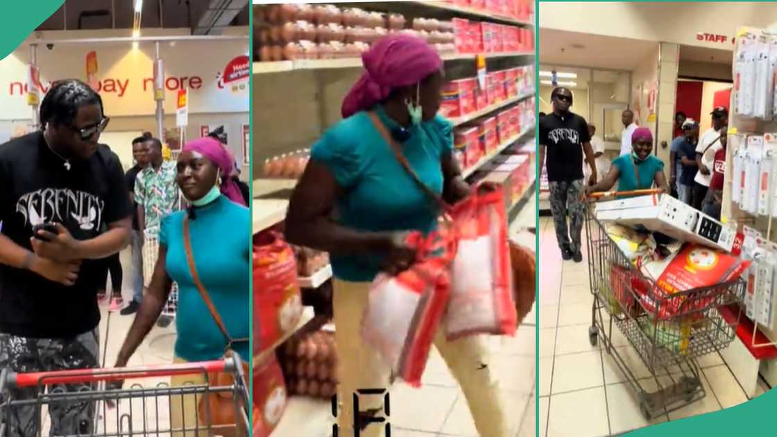 Lucky lady gets free shopping spree.