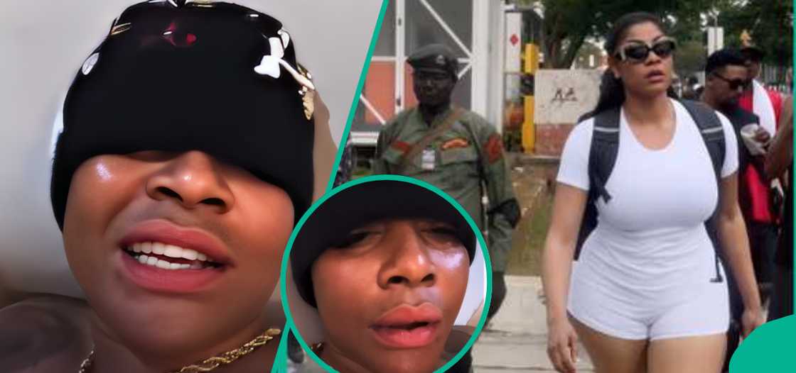 Angela Okorie debunks claims of arrest over a viral video with police. Angela Okorie debunks claims of arrest over a viral video with police.