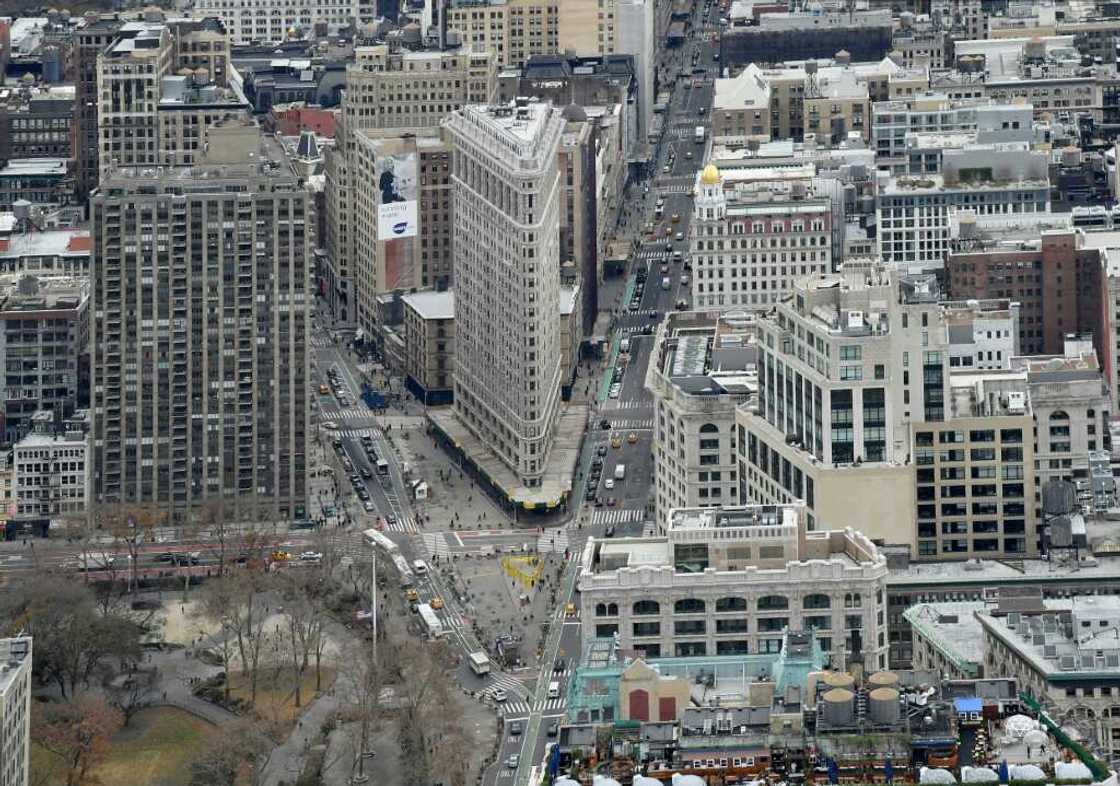 The iconic Flatiron building in Manhattan, seen in this aerial photo taken in November 2018 The iconic Flatiron building in Manhattan, seen in this aerial photo taken in November 2018