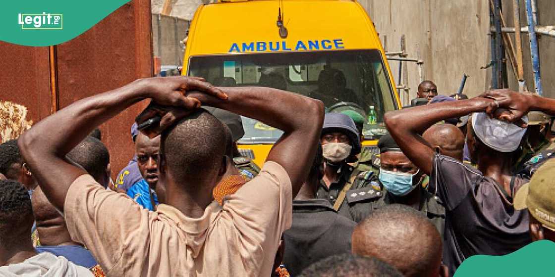 Tragedy strikes Lagos at dawn as a building gives way, leaving an unspecified number of residents trapped inside. Tragedy strikes Lagos at dawn as a building gives way, leaving an unspecified number of residents trapped inside.