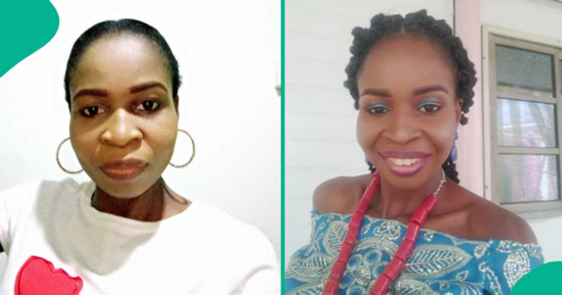 Lady displays the funny description she used for a bank transfer. Lady displays the funny description she used for a bank transfer.