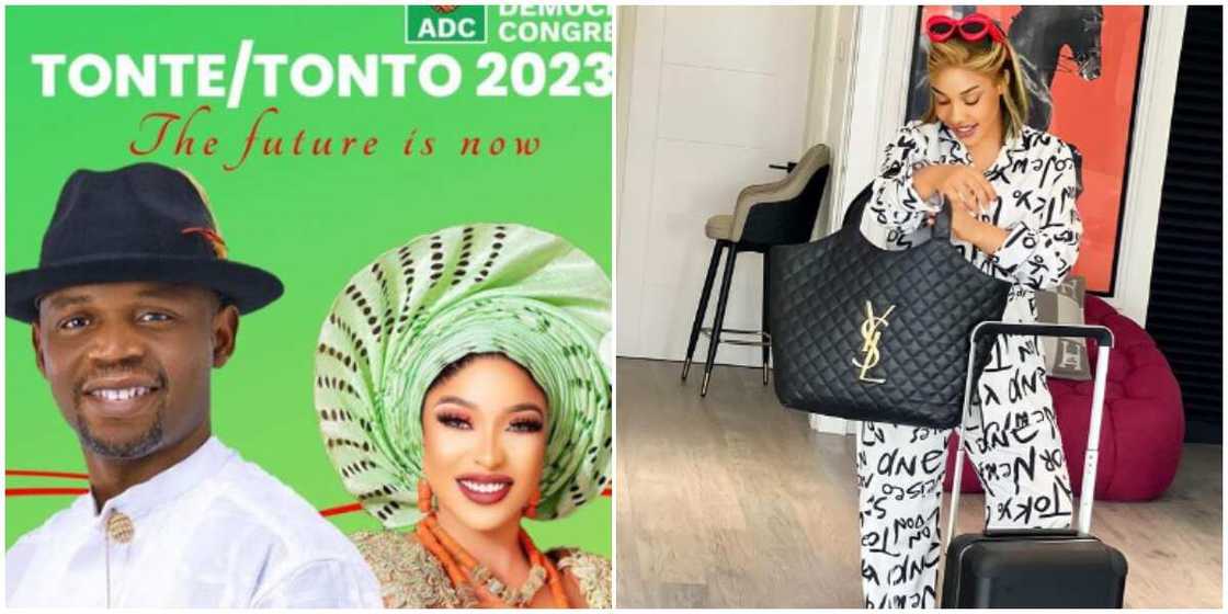 Tonto Dikeh jets out