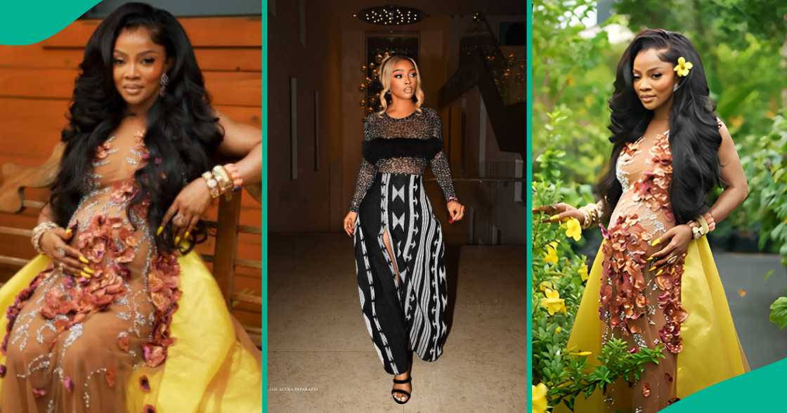 Toke Makinwa announces her pregnancy to the world.