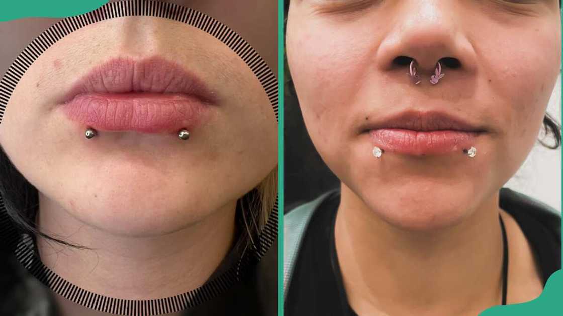 Snake bites lip piercing