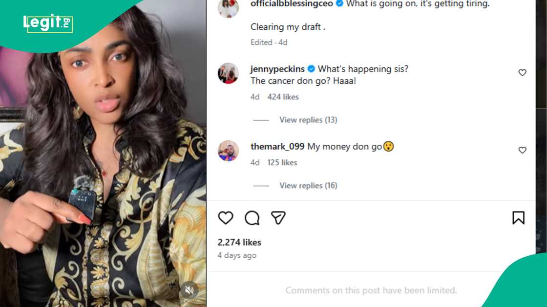 Blessing CEO last Instagram post sparks reactions about her cancer claim.