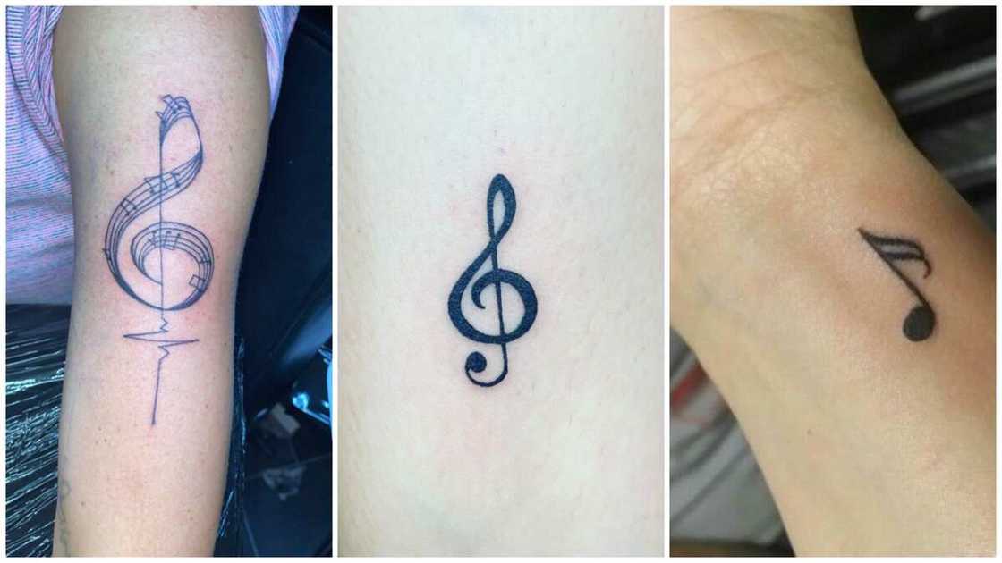 women's music tattoo