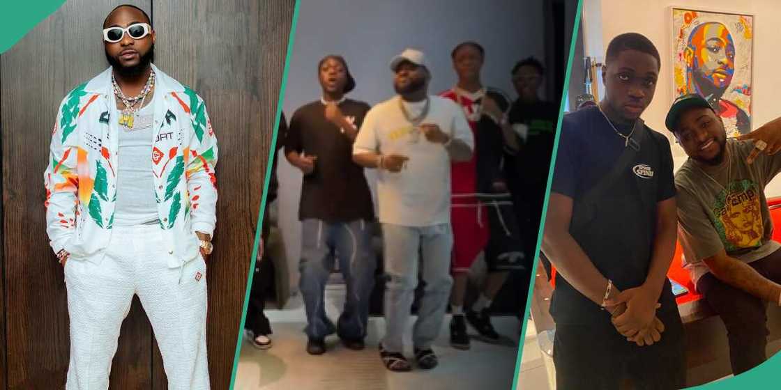 Video of Davido and his cousin Lami Wonder creates a stir online.