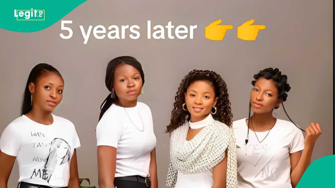 Lady shares throwback photo of her and her friends.