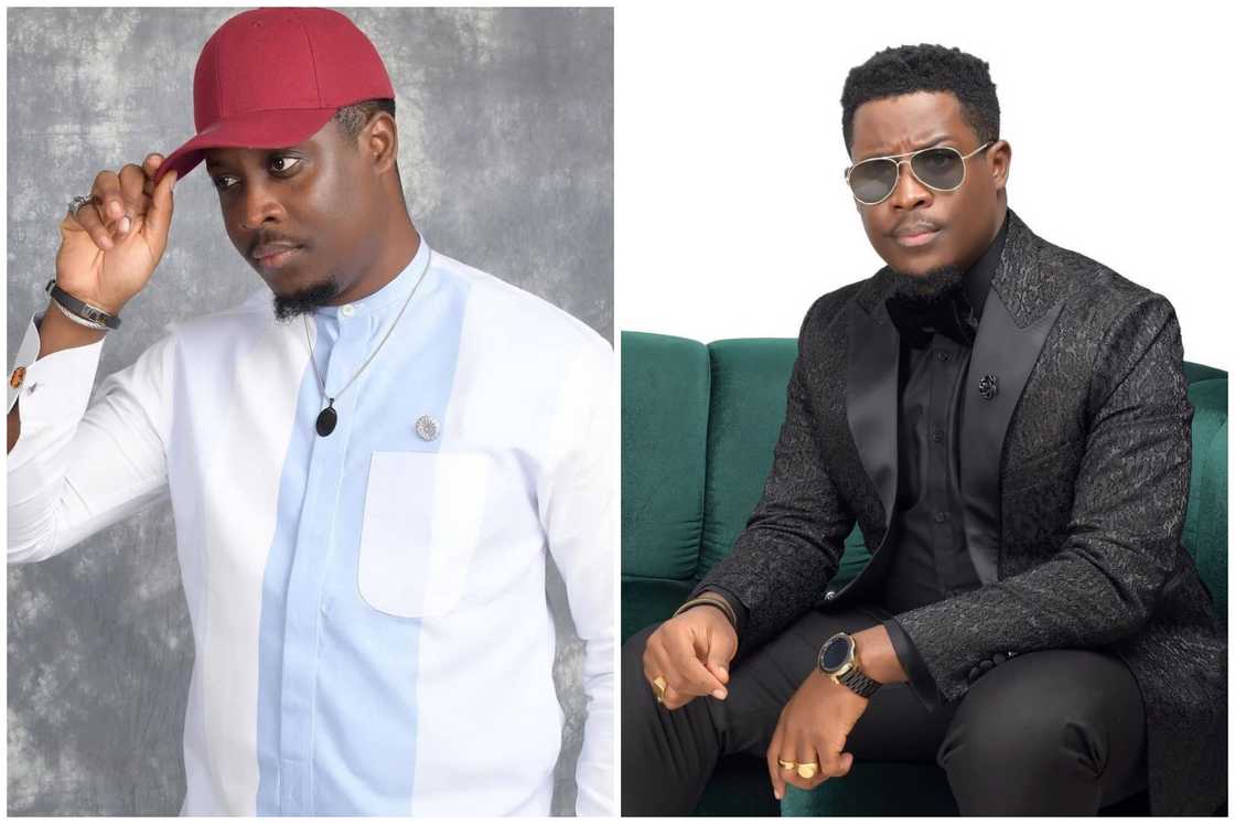 Seyi Awolowo in a red cap and white attire (L). The BNN finalist looks on as he is seated on a couch (R) Seyi Awolowo in a red cap and white attire (L). The BNN finalist looks on as he is seated on a couch (R)