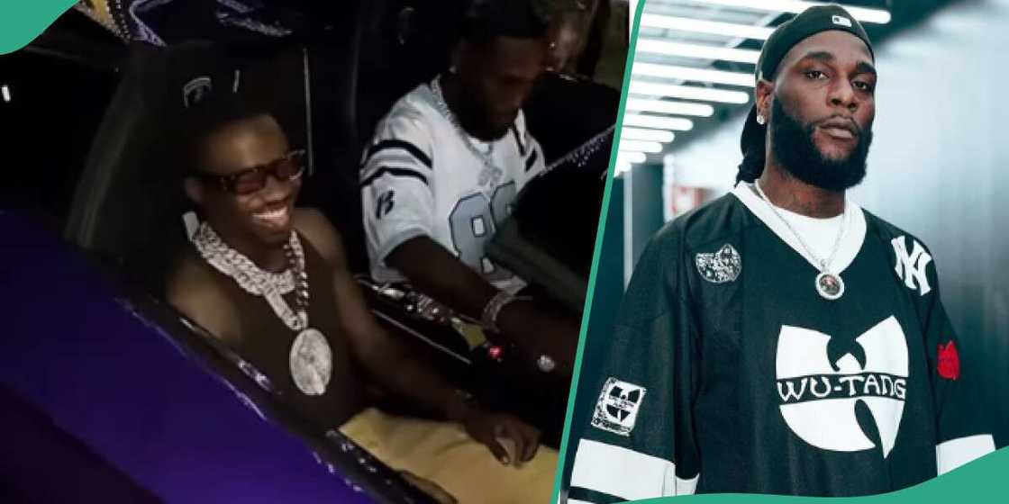 Burna Boy drives Roddy Ricch around Lagos. Burna Boy drives Roddy Ricch around Lagos.