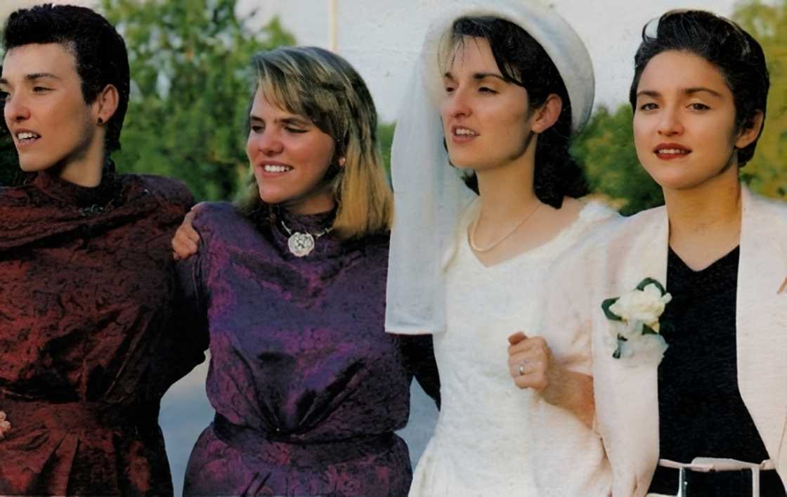 From left: Paula, Jennifer, Melanie and Madonna From left: Paula, Jennifer, Melanie and Madonna