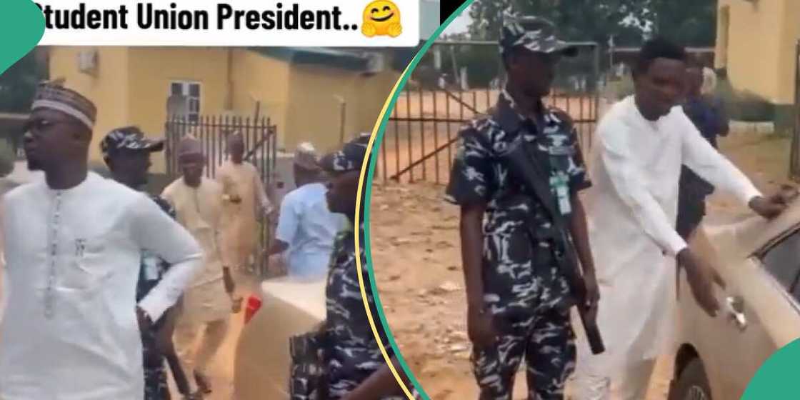 President of the National Union of Adamawa State Students uses policemen as bodyguards