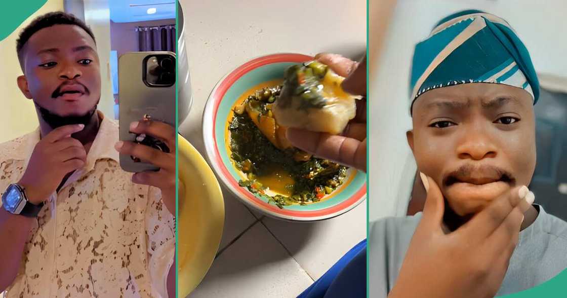 Reactions as man who visited his crush shows food she served him Reactions as man who visited his crush shows food she served him