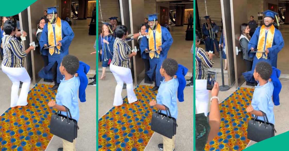 Young man celebrated by family in style as he bags degree overseas Young man celebrated by family in style as he bags degree overseas