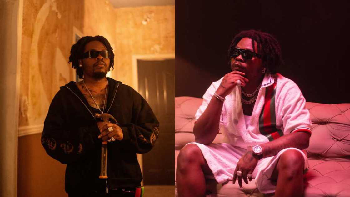 Olamide pictured in black and white outfits Olamide pictured in black and white outfits