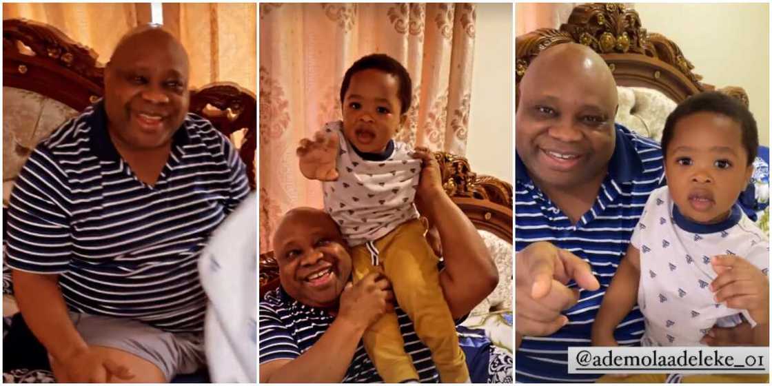 Davido’s uncle Senator Adeleke and grandson