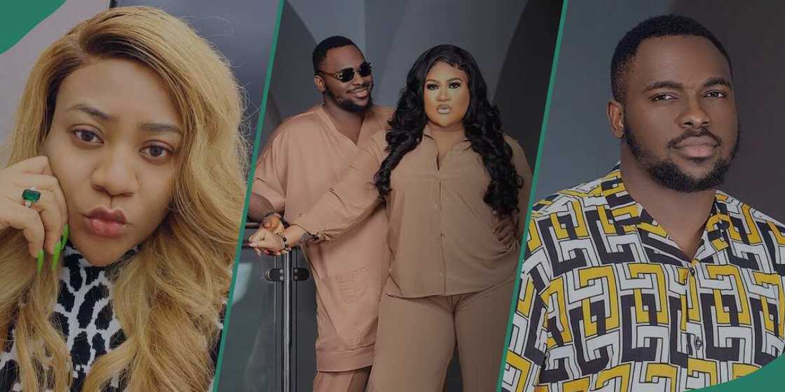 Nkechi Blessing and her young lover Nkechi Blessing and her young lover