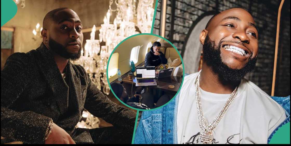 Davido shows off his luxurious PJ. Davido shows off his luxurious PJ.