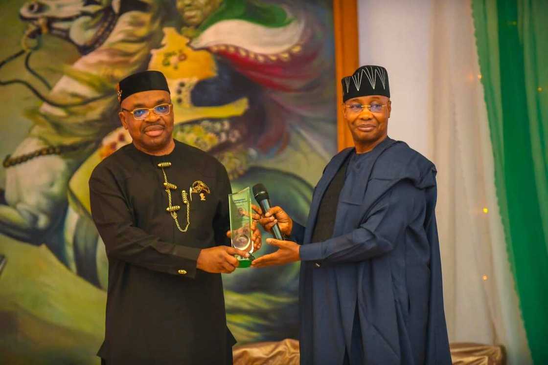 IGP Bestows Distinguished Leadership Award on Gov Udom Emmanuel