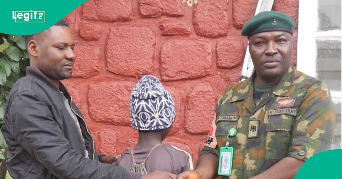 Boy, 12, sold by uncle three years ago, is rescued by Nigerian Army's Operation Safe Haven.