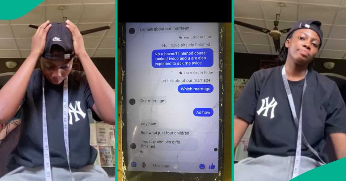 Lady causes stir as she shares her younger sister's chat with her male classmate in secondary school Lady causes stir as she shares her younger sister's chat with her male classmate in secondary school