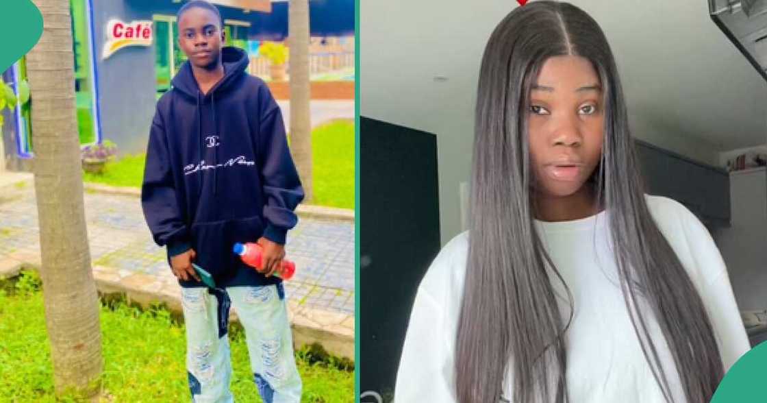 Lady who moved abroad shares her brother's growth in Nigeria after 7 months Lady who moved abroad shares her brother's growth in Nigeria after 7 months