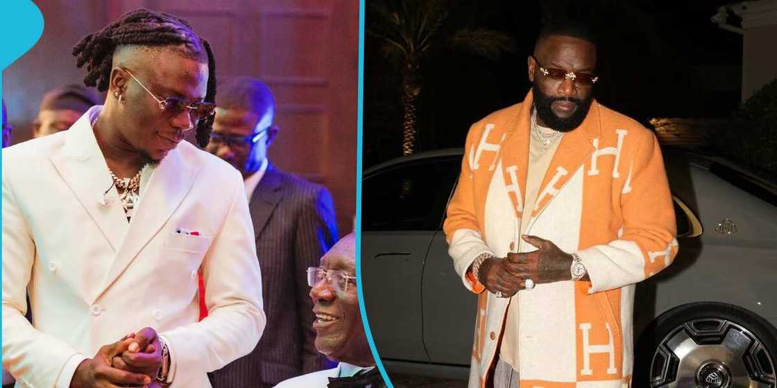 Stonebwoy and Rick Ross in pics