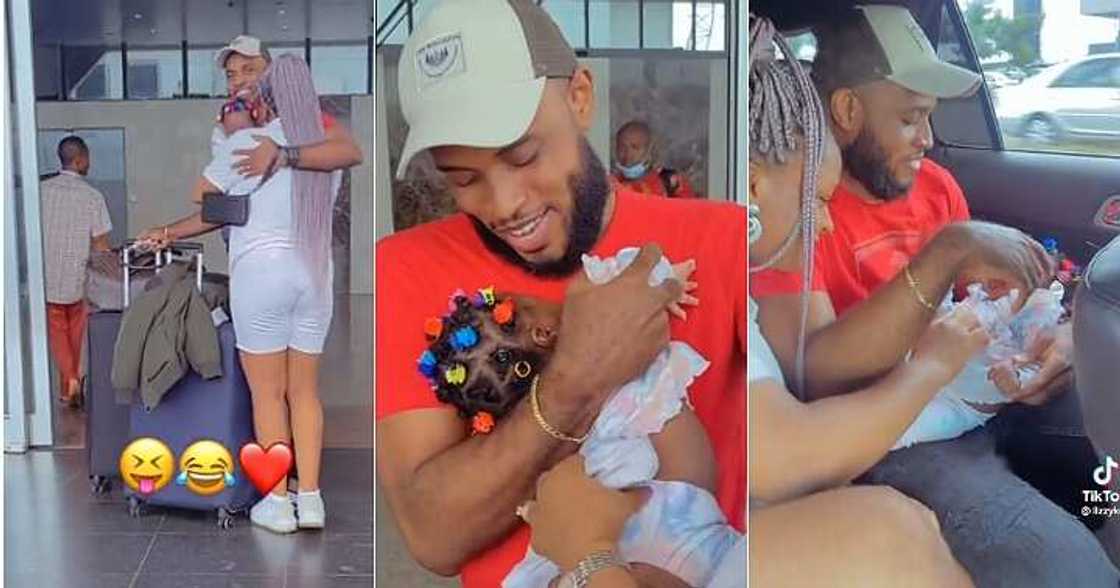 Dad sees daughter for the first time, heartwarming video Dad sees daughter for the first time, heartwarming video