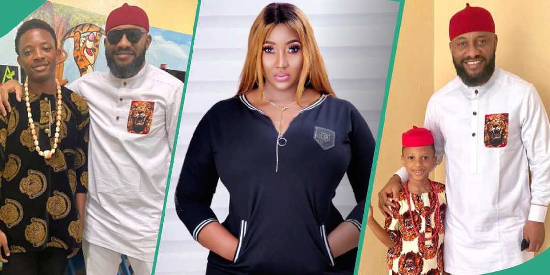 Yul Edochie visits his sons' school Yul Edochie visits his sons' school