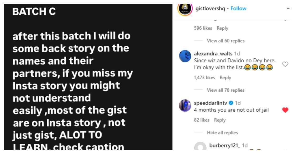 Speed Darlington reacts to Gistlover's list