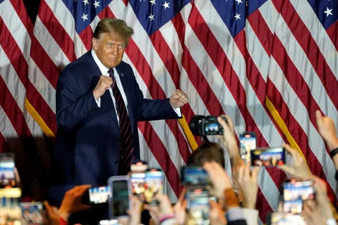 Donald Trump is seen in Nashua, New Hampshire following his primary victory in the state on January 23, 2024 Donald Trump is seen in Nashua, New Hampshire following his primary victory in the state on January 23, 2024
