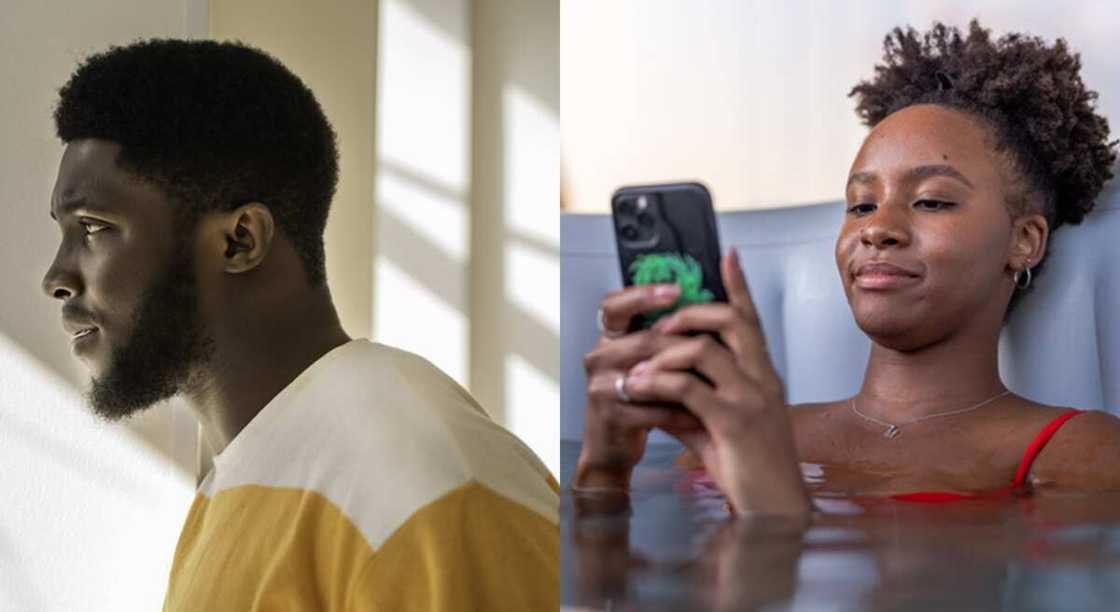 A man refused to talke his woman after she rejected a phone worth N120k. A man refused to talke his woman after she rejected a phone worth N120k.