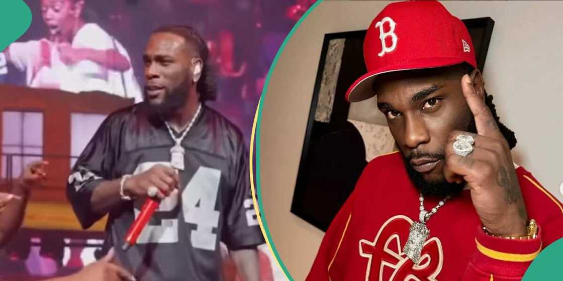 Burna Boy gets scared because of lights out on stage Burna Boy gets scared because of lights out on stage