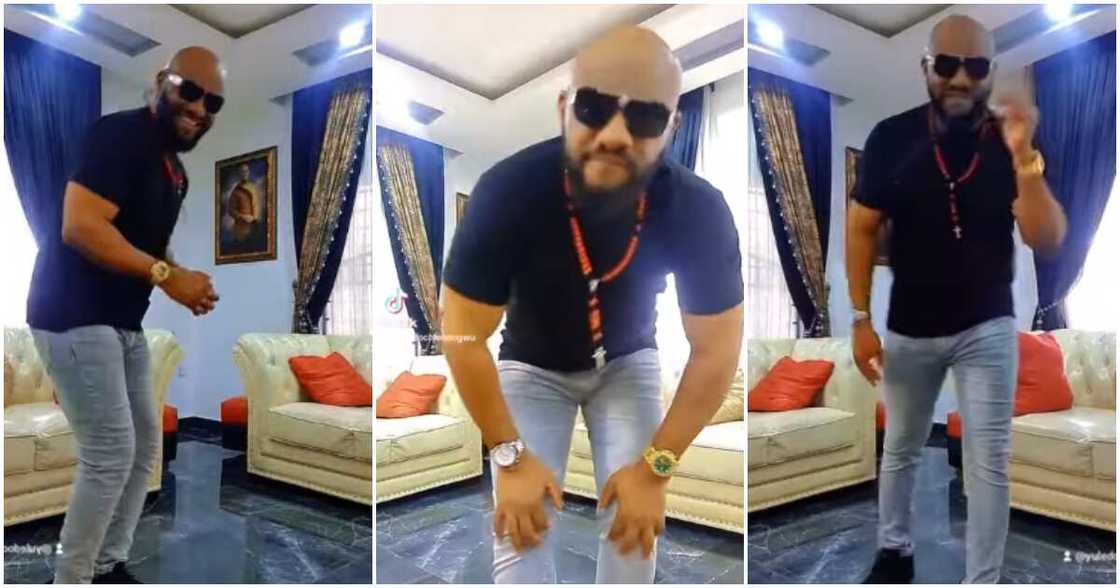 Yul Edochie whines waist to Kizz Daniel's song. Yul Edochie whines waist to Kizz Daniel's song.