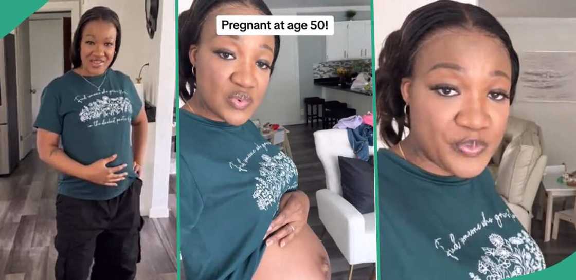 Woman who got pregnant at the age of 50. Woman who got pregnant at the age of 50.