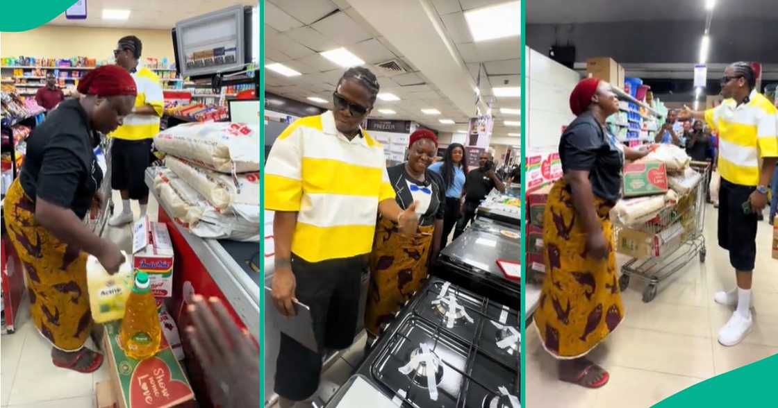 Woman gets bags of rice and gas cooker as Asherkine meets her in Abuja Woman gets bags of rice and gas cooker as Asherkine meets her in Abuja