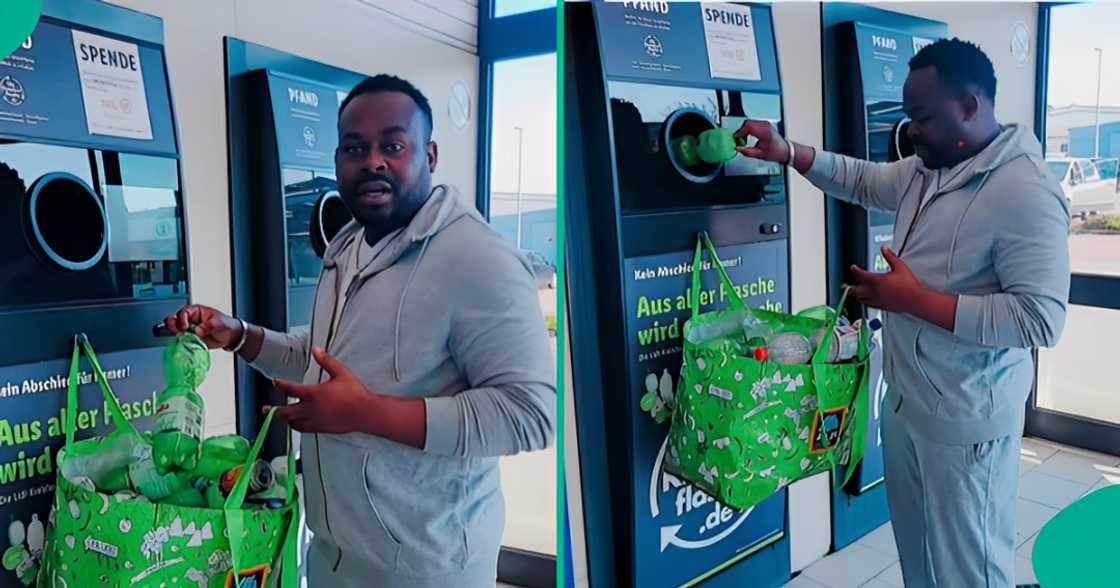 Nigerian man shares how much he makes in Germany for recycling bottles. Nigerian man shares how much he makes in Germany for recycling bottles.
