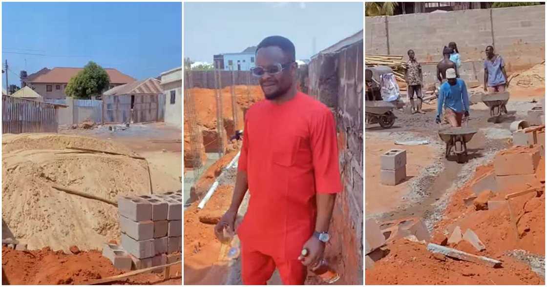 Photos of Zubby Micheal at his construction site Photos of Zubby Micheal at his construction site