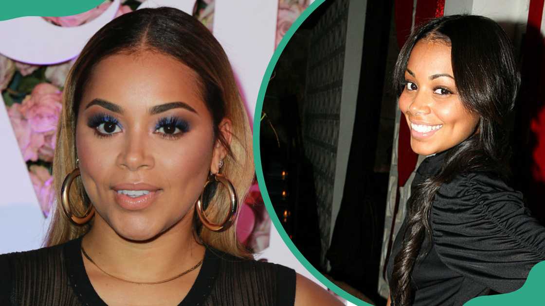 Actress Lauren London at The Theatre at Ace Hotel in Los Angeles, California (L) and at PM in New York City, New York, United States (R)