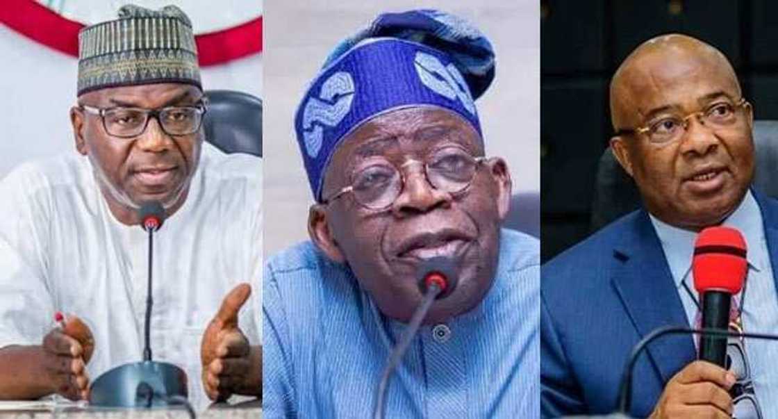 Abdulrazak, Tinubu da Uzodinma. Abdulrazak, Tinubu da Uzodinma.