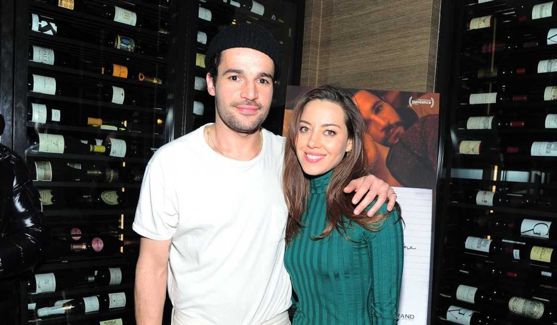 Christopher Abbott and Aubrey Plaza at a private dinner