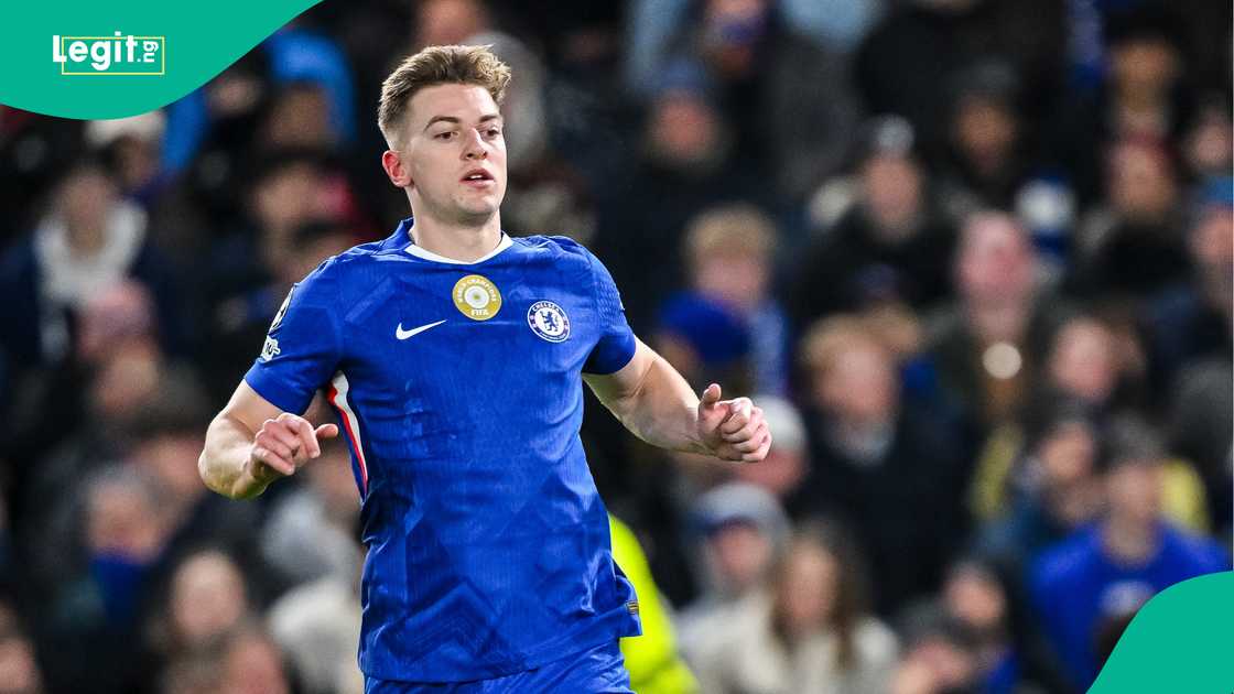 Liam Delap, Chelsea, Barcelona, UEFA Champions League, Stamford Bridge, London, England. Liam Delap, Chelsea, Barcelona, UEFA Champions League, Stamford Bridge, London, England.