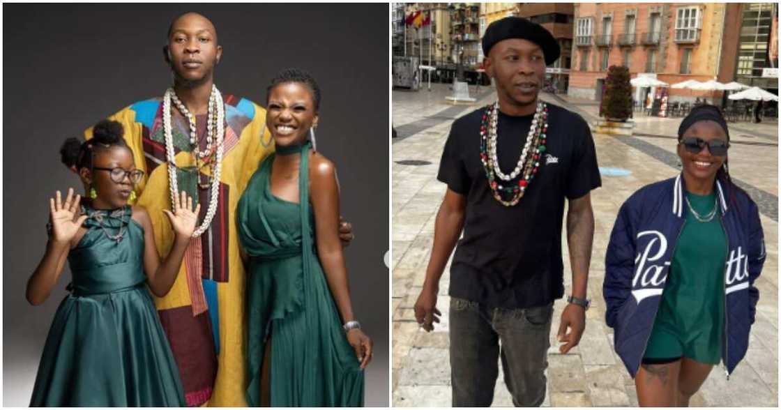 Singer Seun Kuti and his family Singer Seun Kuti and his family