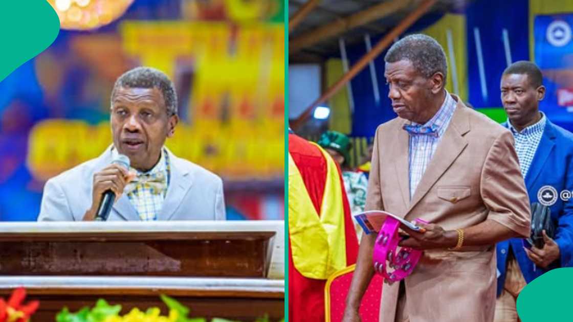 Pastor Adeboye announces number of babies born at RCCG camp. Pastor Adeboye announces number of babies born at RCCG camp.