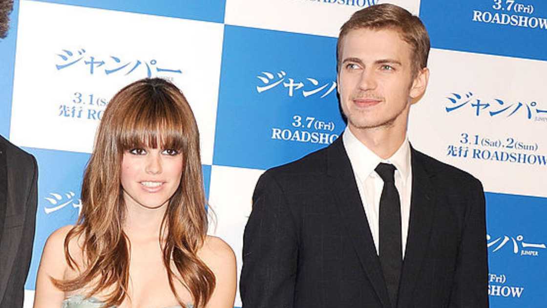 Rachel Bilson and Hayden Christensen in Tokyo, Japan.