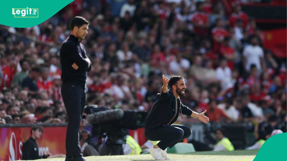 Ruben Amorim, Mikel Arteta, Manchester United, Arsenal, Old Trafford, Premier League Ruben Amorim, Mikel Arteta, Manchester United, Arsenal, Old Trafford, Premier League