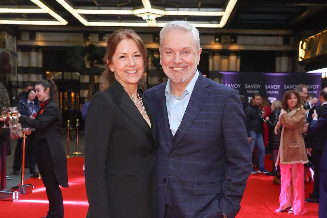 Anne-Marie Conley and Brian Conley attend the gala performance of "Plaza Suite" at The Savoy Theatre in London, England